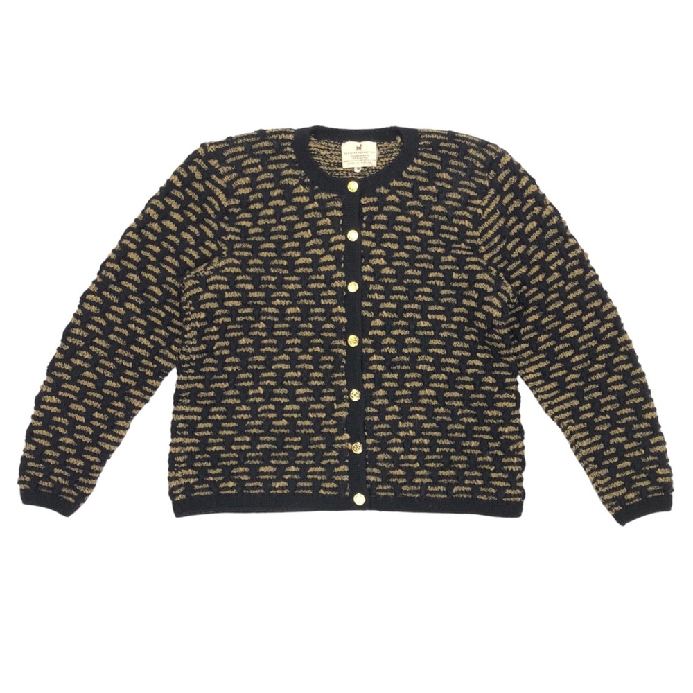 Peruvian Connection Merino Wool Button Up Knit Sweater Women's Size Medium